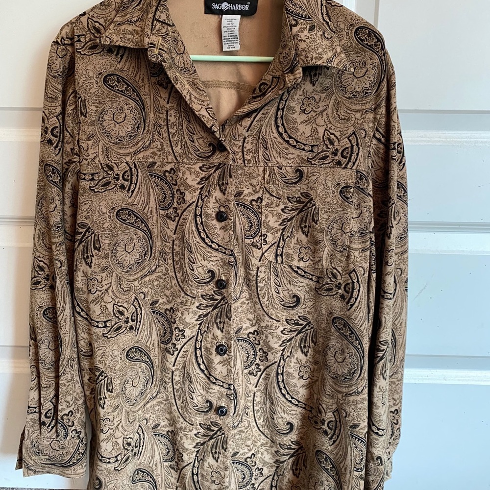 Vintage Paisley Button Up Jacket